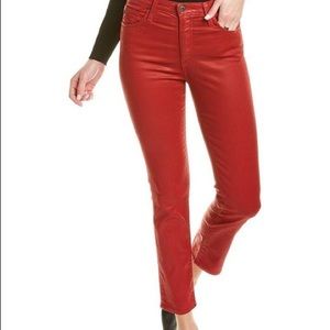 High rise crop straight leg jeans